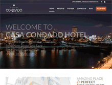 Tablet Screenshot of casacondadohotel.com